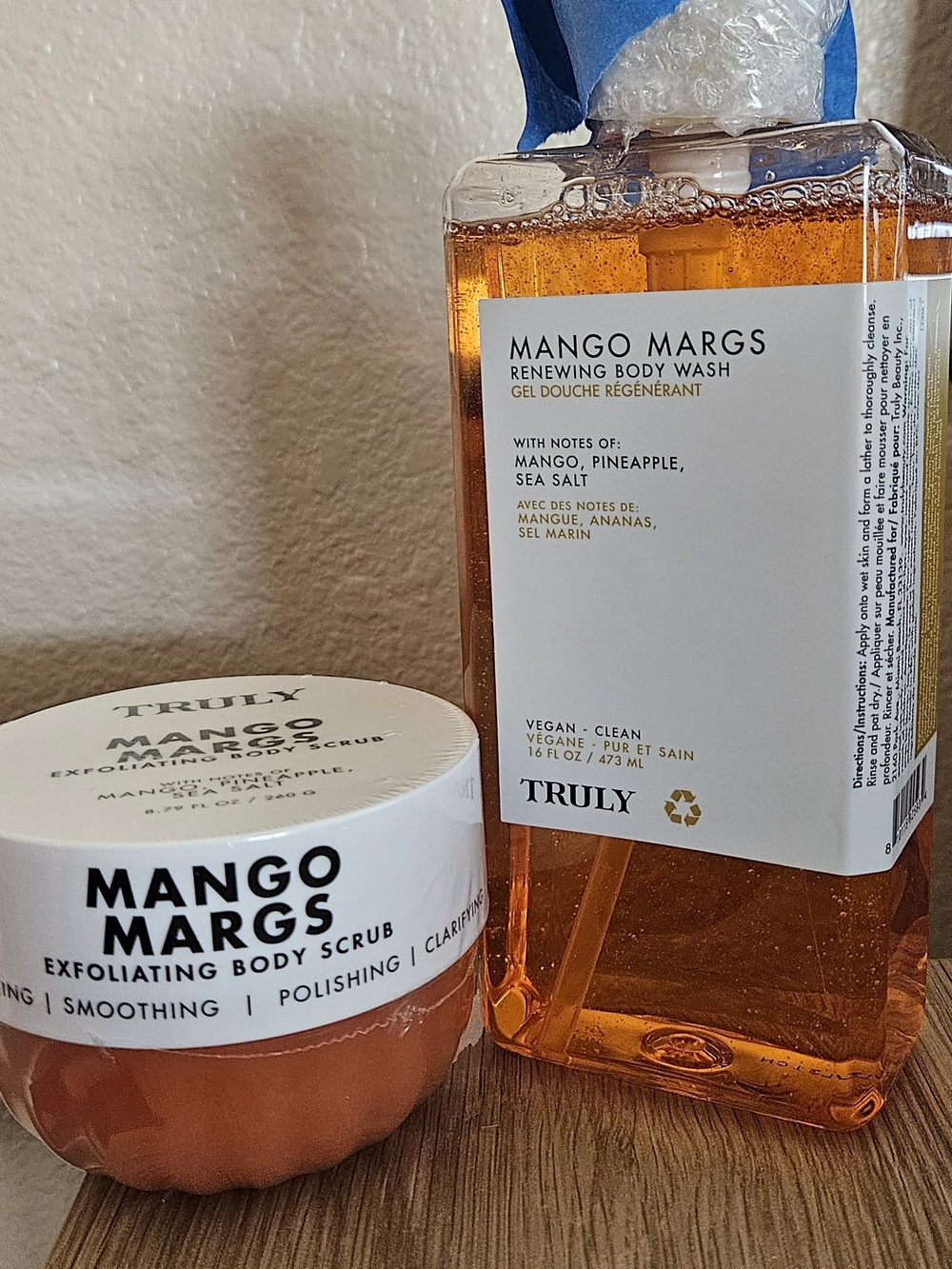 TRULY Mango Margs Body Wash & Exfoliating Body Scrub Duo